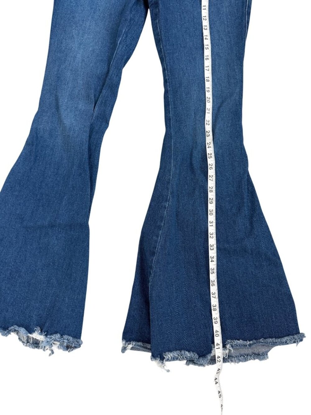 We The Free Womens Size 29 Jeans High-Rise Flare Jeans Raw-Hem Blue - Picture 4 of 8